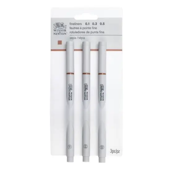 Winsor & Newton&reg; 3 Sepia Fineliner Set {1}