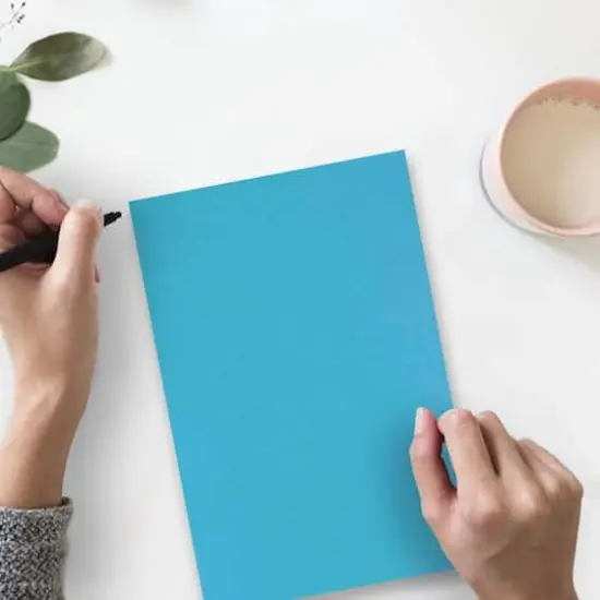 JAM Paper Matte 8.5" x 11" Extra Heavyweight Cardstock, 25 Sheets Peacock Blue {4}