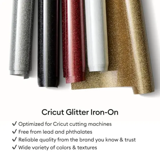 Cricut&reg; 12" x 5ft. Glitter Iron-On Red {9}
