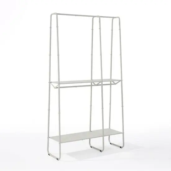 SunnyPoint Freestanding Clothes & Accessories Closet Rack White {1}