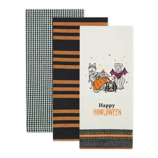 DII&reg; Happy Howl-Oween Dishtowel Set {5}