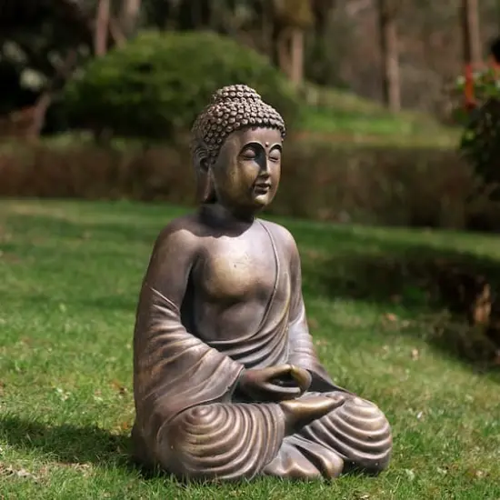 Glitzhome&reg; 19" Meditating Buddha Statue {4}