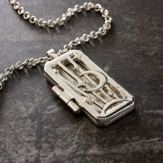 Silver Celestial Rectangle Locket by Bead Landing&trade; {3}