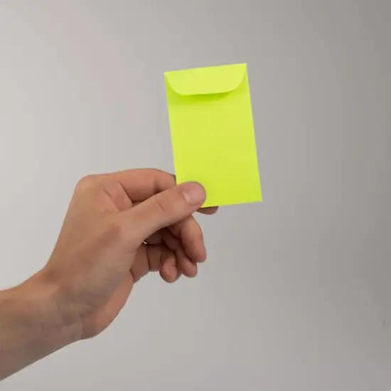 JAM Paper Colored #3 Coin Business Envelopes, 50ct. Ultra Lime Green {5}