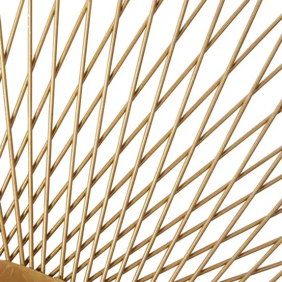 Gold Sunburst Tin Glam Wall Mirrors Set {5}