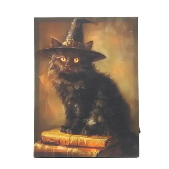 11.75" x 15.75" Witch Cat LED Wall D&eacute;cor by Ashland&reg; {3}