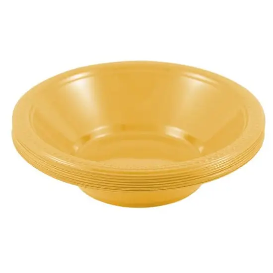 JAM Paper 7" Plastic Bowls, 20ct. Yellow {4}