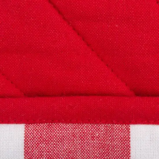 DII&reg; Buffalo Check Potholders, 2ct. Tango Red/White {7}