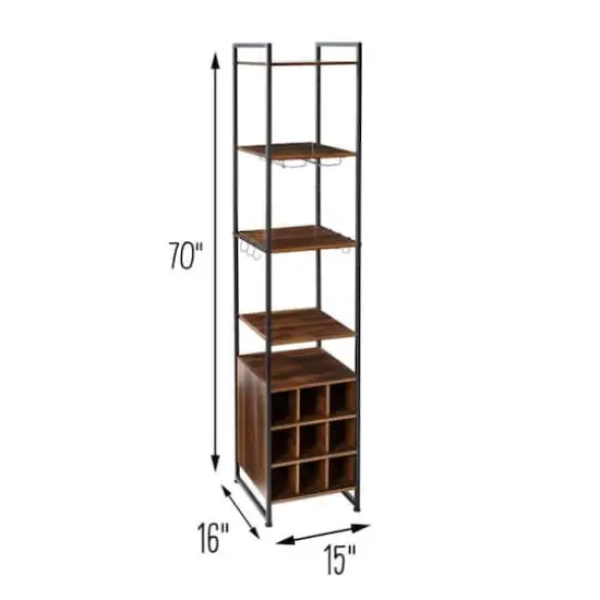 Honey Can Do 6ft. Free-Standing Wine & Bar Storage Tower {4}