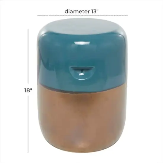 Blue Stoneware Contemporary Accent table 13" x 13" x 18" {6}