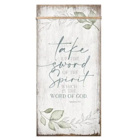 Take Up The Sword Wood Plaque {1}