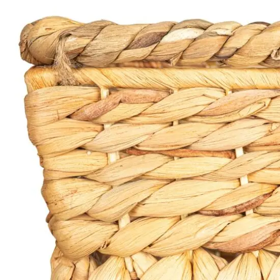 Hello Honey&reg; Natural Handwoven Water Hyacinth & Metal Nesting Basket Set {5}