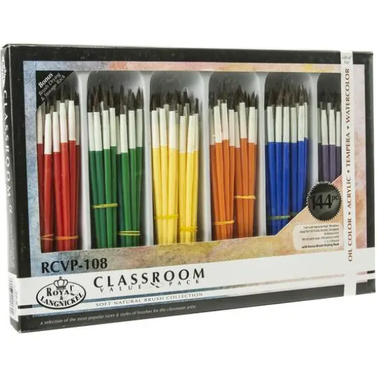 Soft Natural Hair Paint Brushes, 144ct. {3}