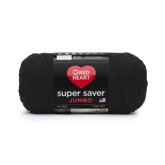 Red Heart&reg; Super Saver&reg; Solid Jumbo Yarn, 14oz. Black {1}