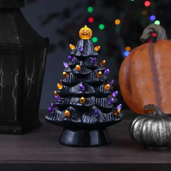 Mr. Halloween 11.6" Black Adapter Operated Ceramic Tree {3}