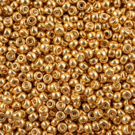 John Bead 11/0 Miyuki Glass Seed Beads, 13g Galvanized Gold {1}