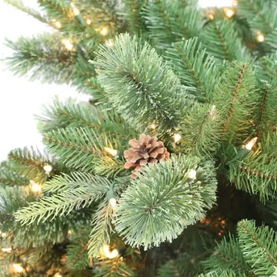 7.5ft. Pre-Lit Montana Pine Artificial Christmas Tree, Clear Lights {3}