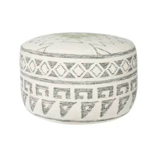 Hello Honey&reg; 28'' Wool Blend Round Kilim Pouf {1}