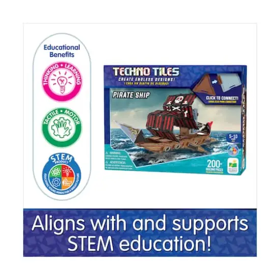 Techno Tiles - Pirate Ship: 200+ Pcs {7}