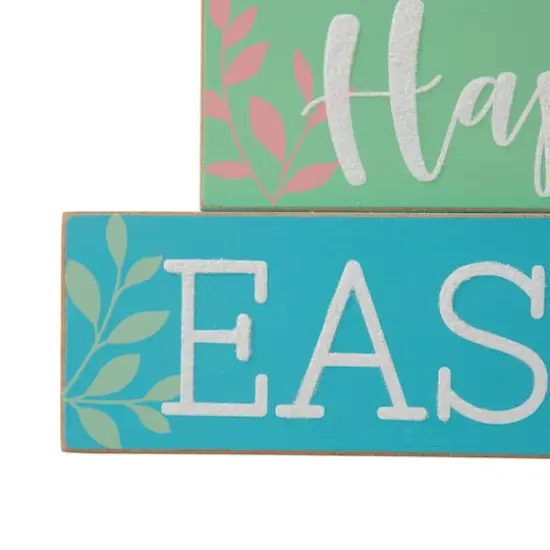 Glitzhome&reg; 9.5" Wooden Easter Block Table D&eacute;cor {8}