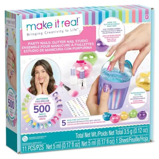 Make It Real&trade; Party Nails Glitter DIY Nail Studio {6}