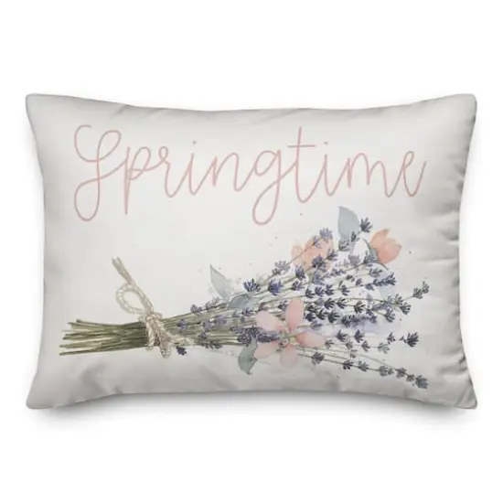 Springtime Bundled Flowers Throw Pillow {1}