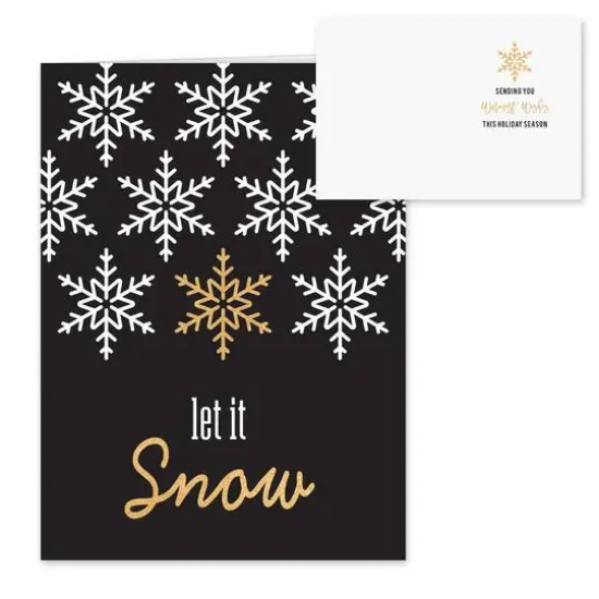 Hortense B. Hewitt Co. Black and Faux Gold Holiday Cards {7}