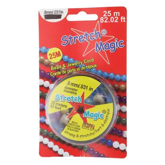 Stretch Magic&reg; 0.8mm Black Bead & Jewelry Cord, 25m {3}