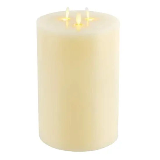 6" x 9" Oscillating Flame LED Pillar Candle by Ashland&reg; Ivory {3}