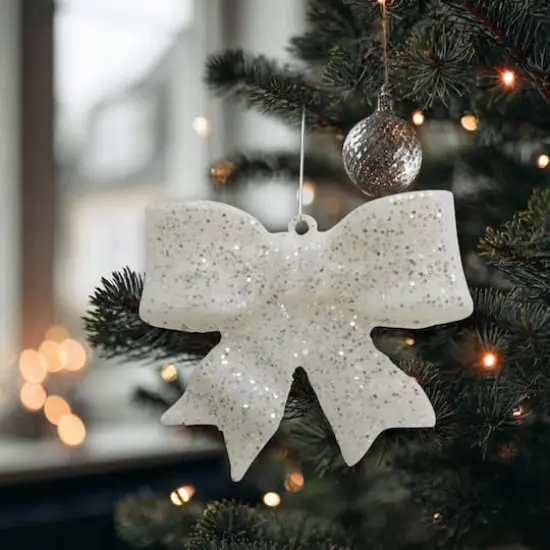 9.25" Jumbo Bow Ornament by Ashland&reg; White {4}