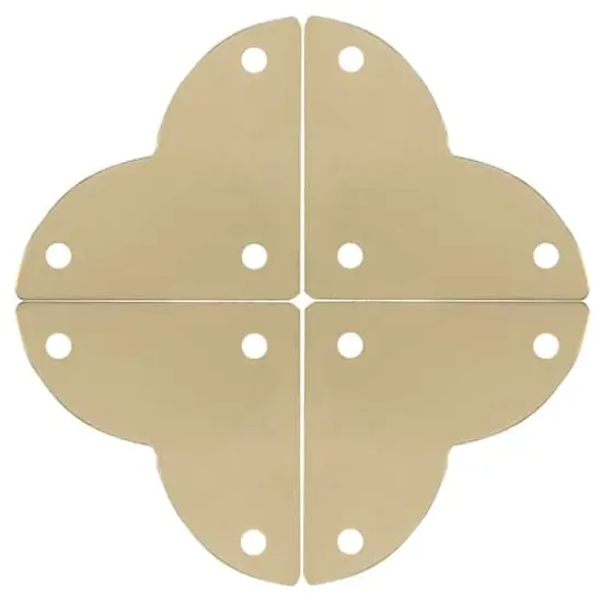 Dritz&reg; Home Small Brass Smooth Quatrefoil Corners, 3 Pack {5}