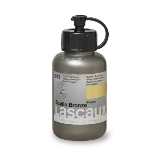 Lascaux Studio Bronze Acrylic Paint, 85mL English Green Gold {4}