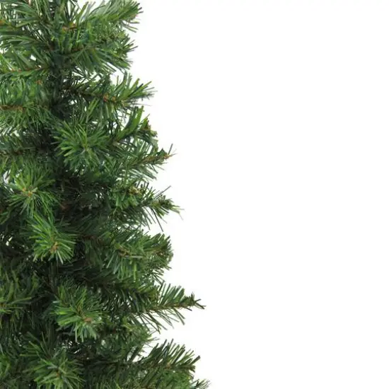15" Unlit Alpine Slim Artificial Christmas Tree with Wood Base {6}