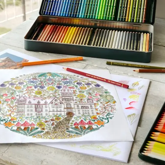 Faber-Castell Polychromos 120 Color Colored Pencil Set in Metal Tin {6}