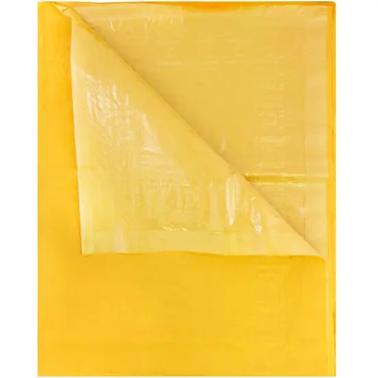 JAM Paper 108" Rectangular Plastic Lined Paper Table Cover Yellow {4}