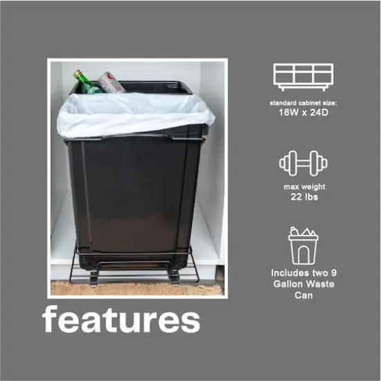 Household Essentials Glidez Slide-Out Double Trash Cans {5}
