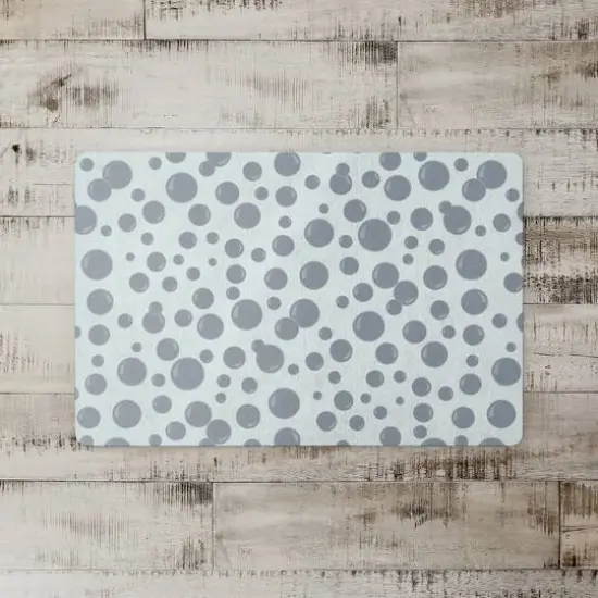 Bubbles All Over Navy Floor Mat Green {3}