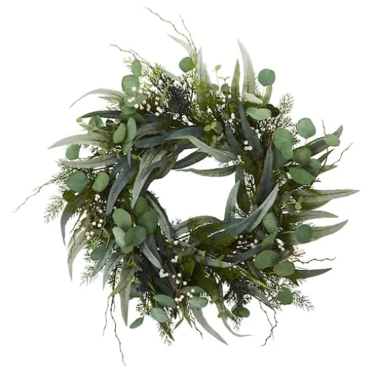 24'' Eucalyptus & Mixed Greens Wreath {1}