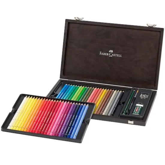 Faber-Castell Albrecht Durer 48 Color Watercolor Pencil & Accessory Set in Wood Case {1}