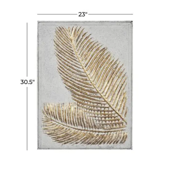 31" Gold Contemporary Feather Wall D&eacute;cor {8}