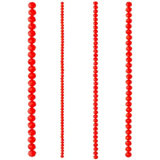 Glass Faceted Rondelle Beads by Bead Landing&trade; Red {4}