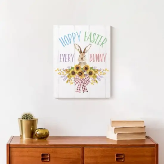 Hoppy Easter Every Bunny 11" x 14" Canvas Wall Art {5}