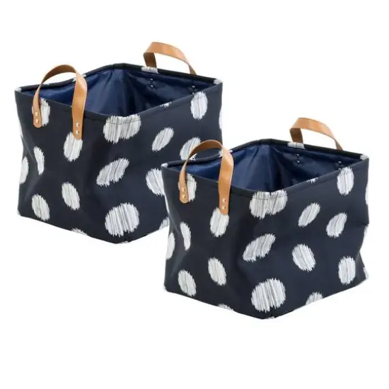 Honey Can Do Coastal Collection Canvas Scribble Tote Set {1}