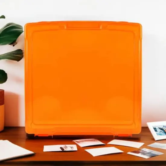 12" x 12" Orange Scrapbook Paper Case by Simply Tidy&reg; {3}