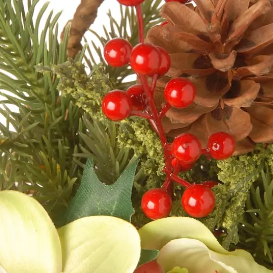 11" Cymbidium Flower Wall Basket {4}