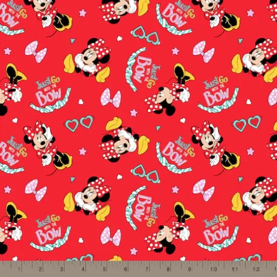 Disney&reg; Minnie Mouse Red Go With The Bow Knit Fabric {3}
