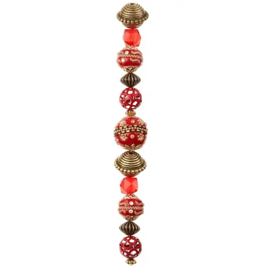 Red & Gold Strung Beads by Bead Landing&trade; {4}