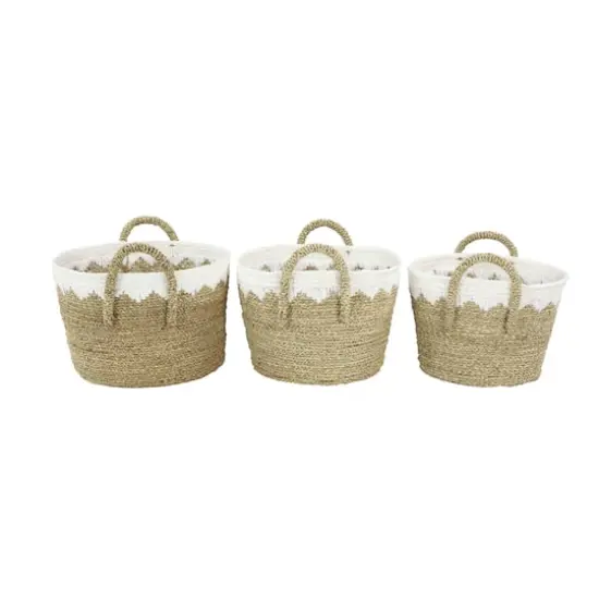 Brown Sea Grass Natural Storage Basket Set {4}