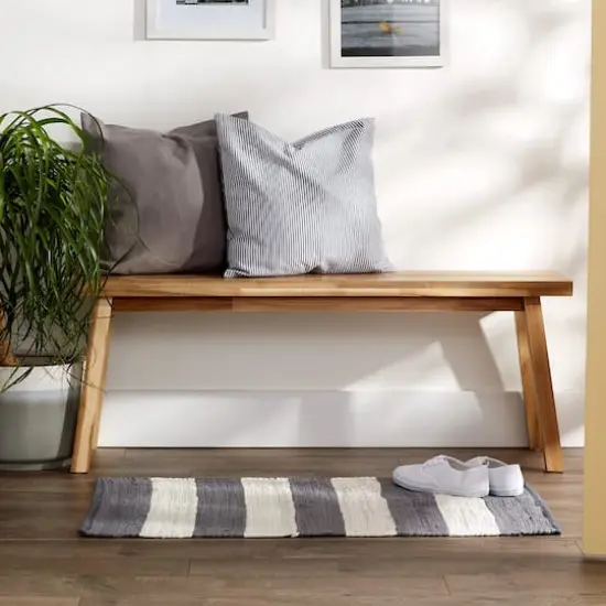 DII&reg; Gray & White Stripe Rag Rug, 2ft. x 3ft. {4}