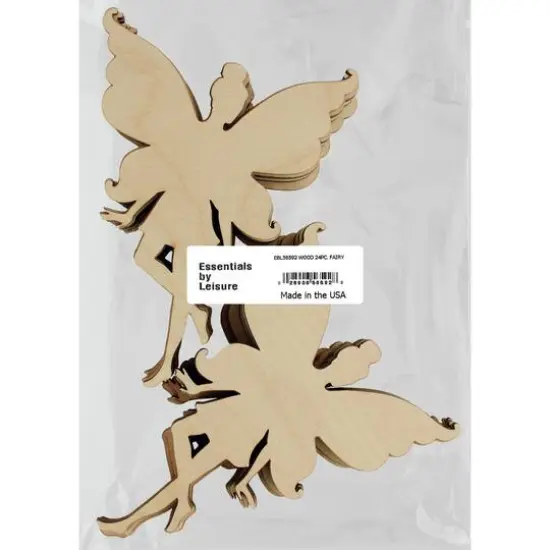 Essentials by Leisure Arts 24 Pack 3.94" x 5.5" Fairy Flat Wood Shape {1}